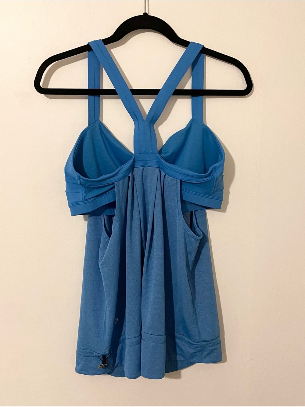 Lululemon Rest Less Tank Top With Built In Bra Heathered Cornflower Blue Size 12 - Picture 2 of 4